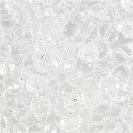 Creativ Company Glas facettierte Perlen 5x6 mm Kristall 100 Stück