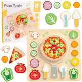 Classic World Holzspielzeug Formpuzzle Pizza 22 Teile pädagogisch.