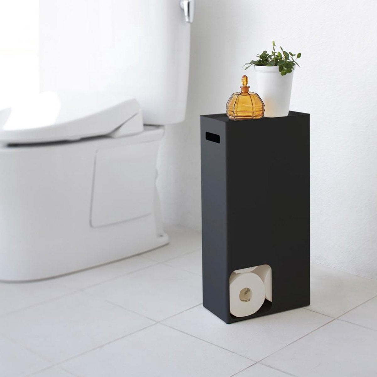 Yamazaki Toilettenpapierhalter – Turm – Schwarz