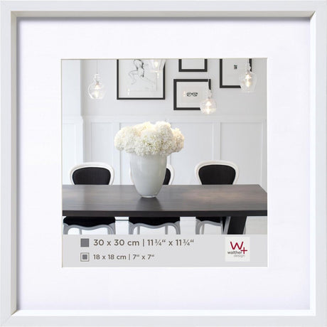 Walther Steel Style - Kunststoffrahmen - Fotogröße 30x30 cm - Weiß