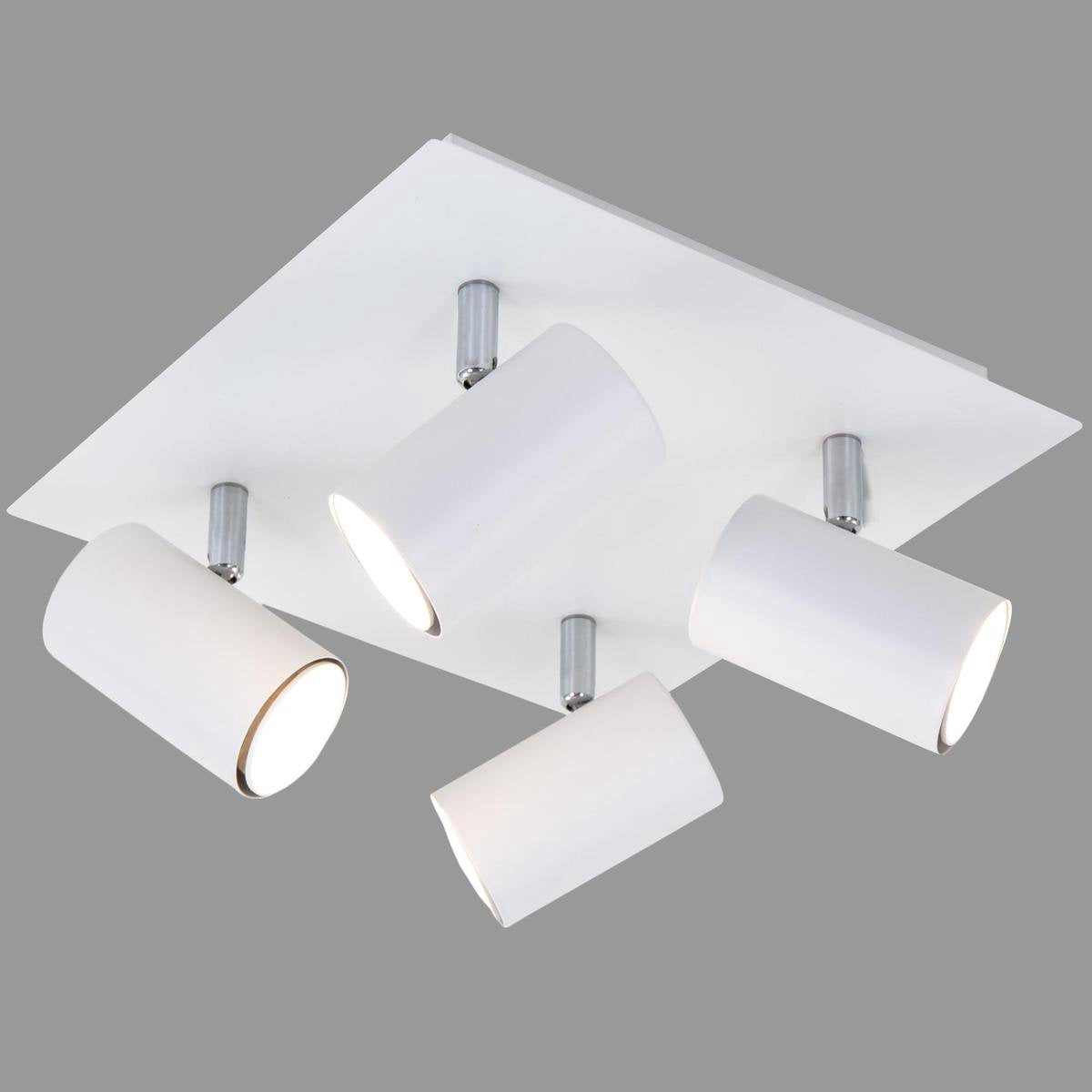 Briloner run - plafondspot - opbouwspots met 4-lichts - draaibaar - plafondlamp - gu10 - max. 40 watt - wit