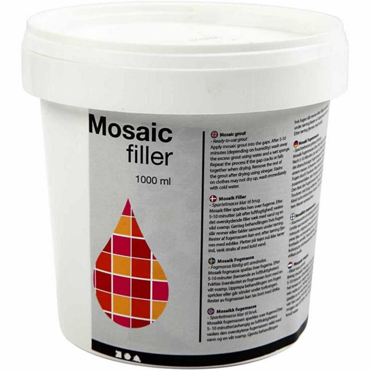 Kreativunternehmen https: www.cchobby.nl Mosaikfuge-weiß-1000-ml-1-Eimer