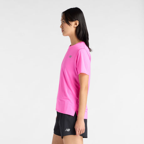 New Balance Sport Essential T-Shirt Damen Sportshirt - Pink