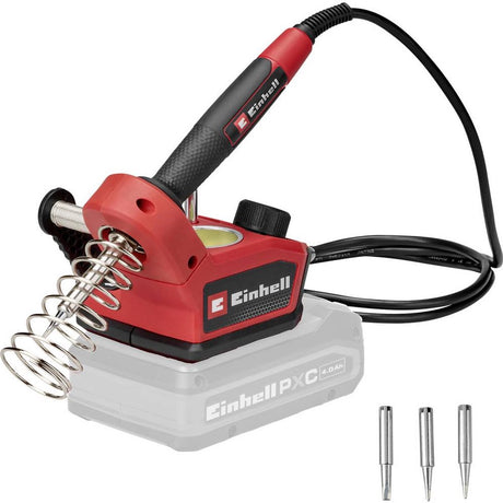 Einhell Akku-Lötkolben TE-SI 18 480 LI E Solo – Power X-Change – 18 V Li-Ion – einstellbare Temperatur 205–480 °C – inklusive Wechselspitzen – exkl. Akku und Ladegerät
