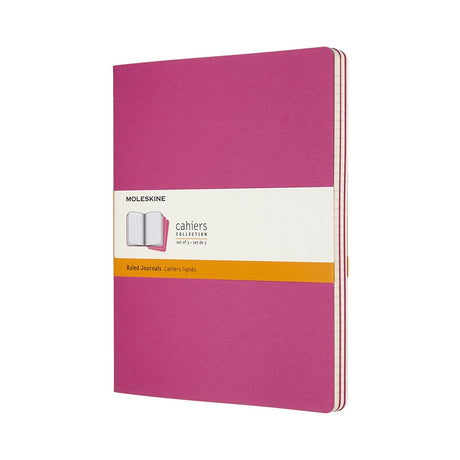 Moleskine Cahier-Tagebücher – extra groß – liniert – rosa – 3er-Set
