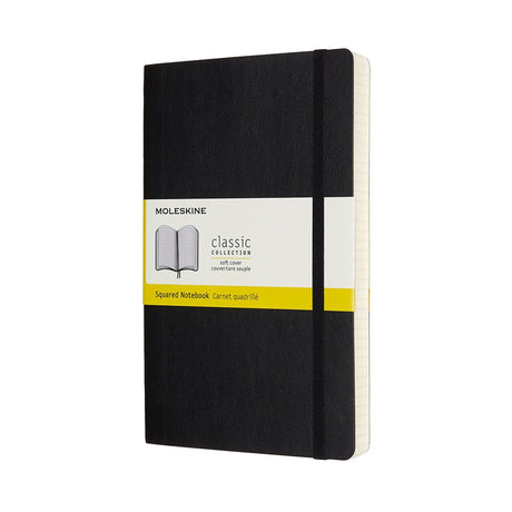Klassisches Moleskine-Notizbuch – erweitert – groß – Softcover – kariert – schwarz