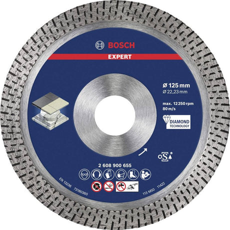 Bosch Zubehör Expert Hartkeramik-Diamanttrennscheibe 125 x 22 | 23 x 1 | 4 x 10 mm – 2608900655
