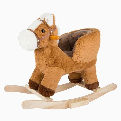 Small Foot - braunes Schaukelpferd aus Holz mit Sitz und Sound