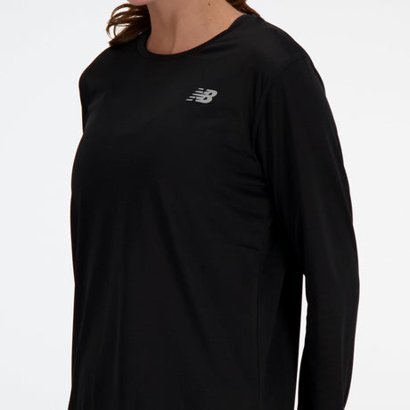 New Balance Sport Essential Langarm-Sportpullover für Damen – Schwarz