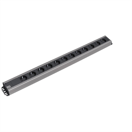 Bachmann 300.002 12ac Steckdose(n) 2m schwarz, graue Stromverlängerung