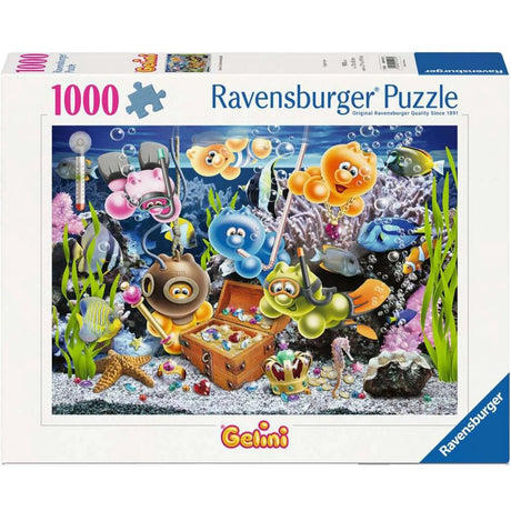 Ravensburger Puzzle Gelini Unterwasserspaß 1000 Teile Cartoon.