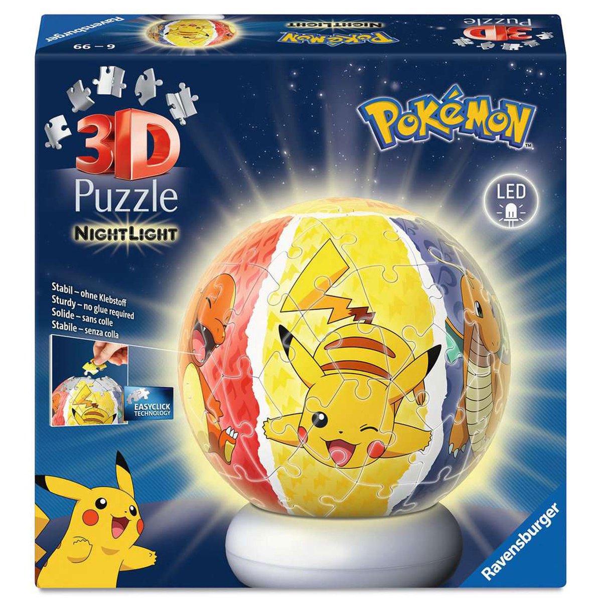 Ravensburger 3d puzzel pokemon met licht - 73st.
