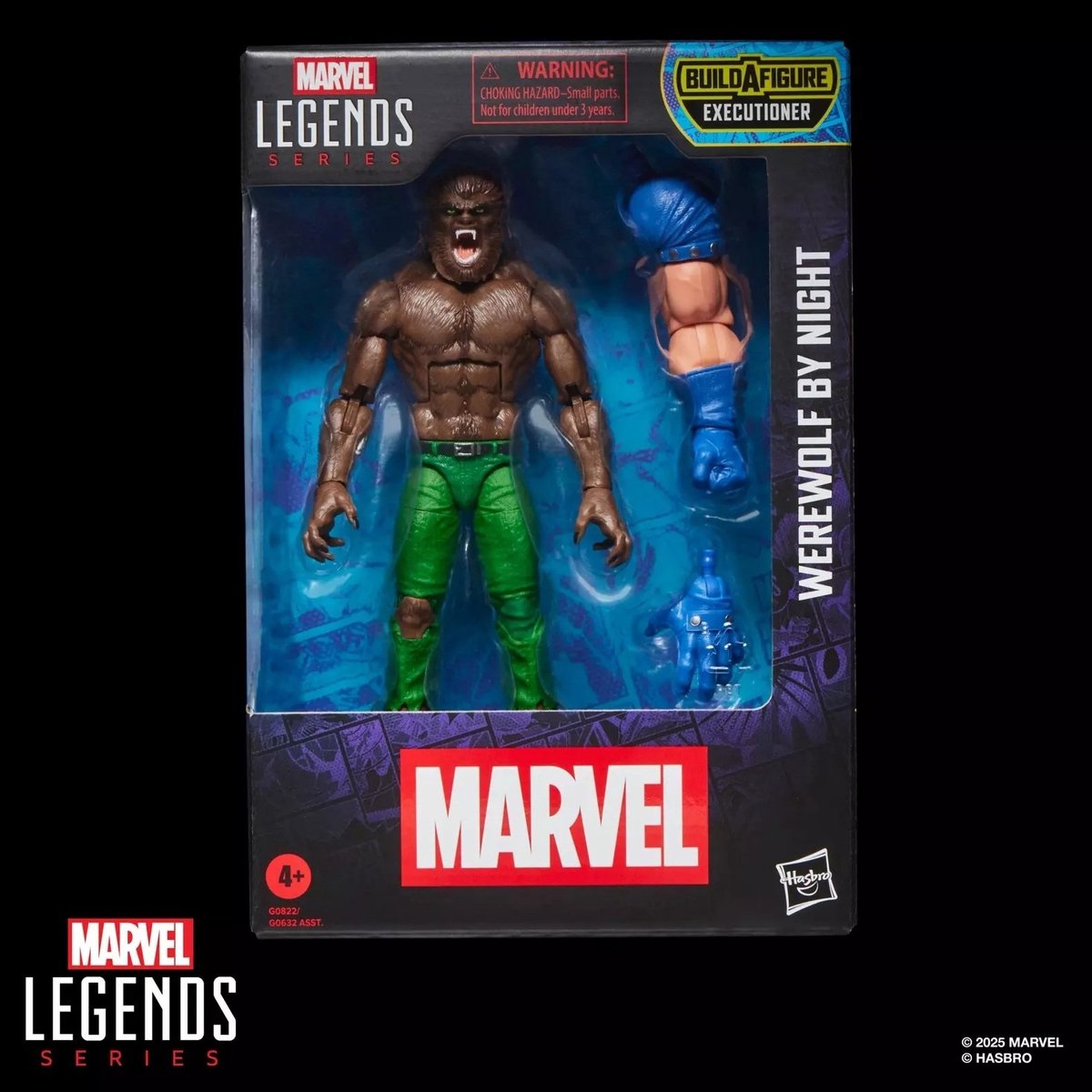 Hasbro marvel legends action figure werewolf by night (baf: executioner) 15 cm action figuur