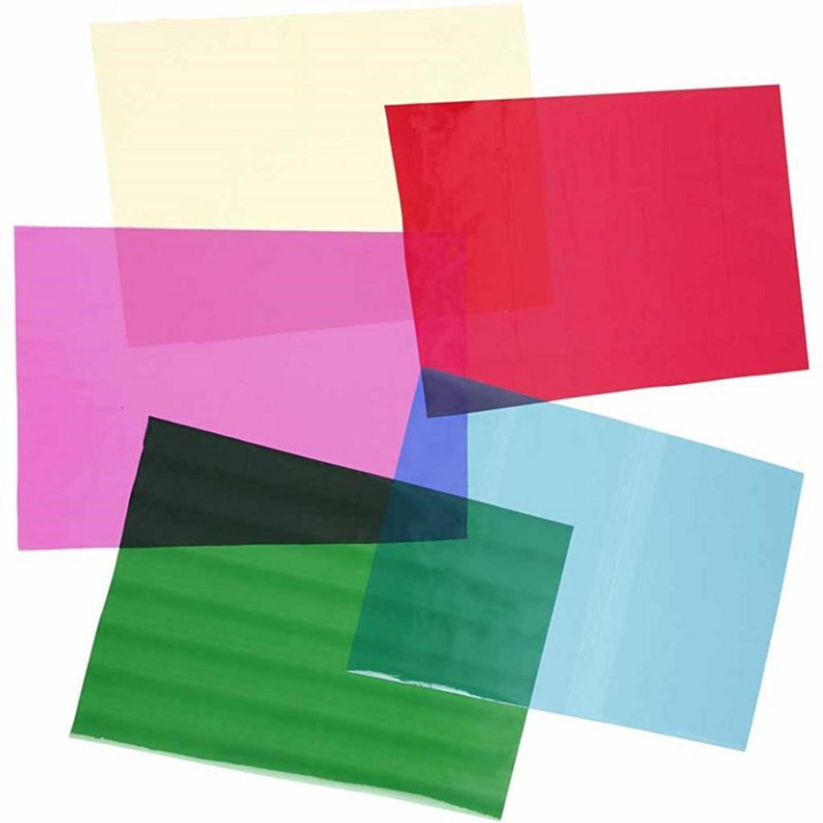 Creativ company cellofaanvellen - a4 - 5x20 vel - multikleurig