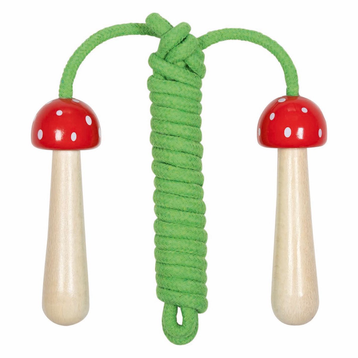 Goki Springseil Holzgriffe Pilz