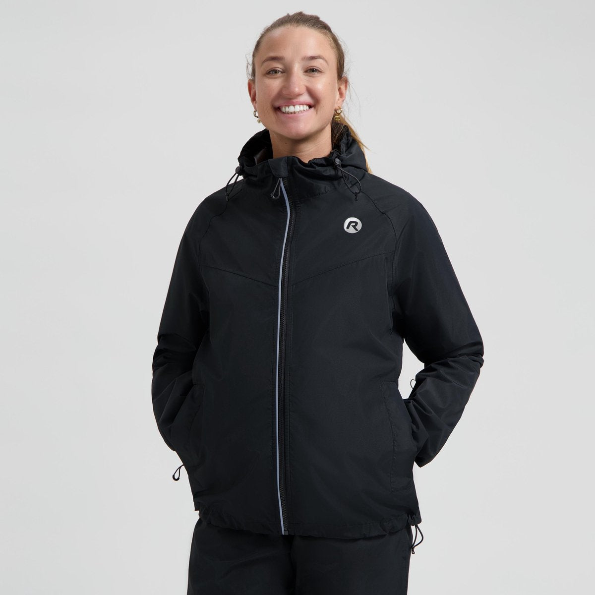 Rogelli commuter core regenjas unisex - waterdicht - zwart - 3xl