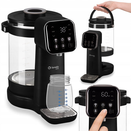 Lionelo Babypresto 2.0 Warmwasserbereiter, Heißwasserspender – Milchmaschine – UV-Sterilisation – Smart-Modus 100 °C – 40–100 °C einstellbar – 30–300 ml Dosierung – 3 l Tank – Nachtlicht – für Babynahrung