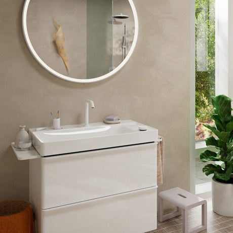 Hansgrohe tecturis s – Waschtischarmatur – Kaltstart energiesparend – mit Ablaufgarnitur – Größe 150 mm – Chrom
