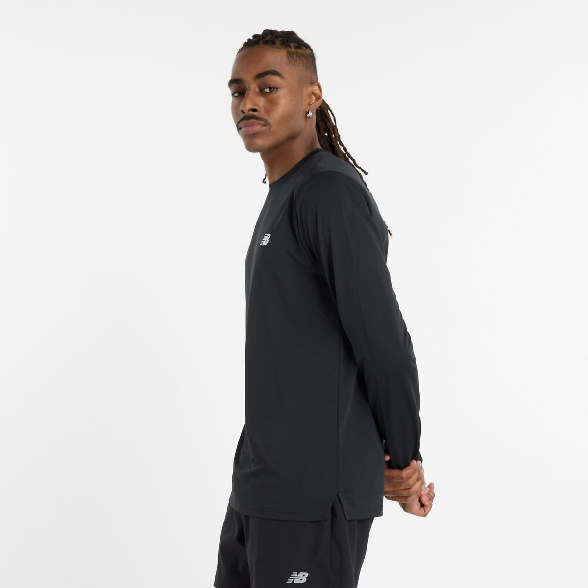 New Balance Sport Langarmshirt Herren Sportpullover - Schwarz