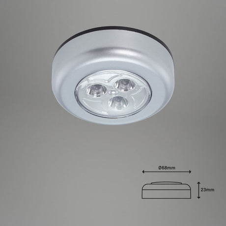 B.k.licht briloner – 5er-Set Schrankleuchten – Unterbauleuchten – batteriebetrieben – selbstklebend – Nachtlicht – Schrankleuchten – ø6,8 cm