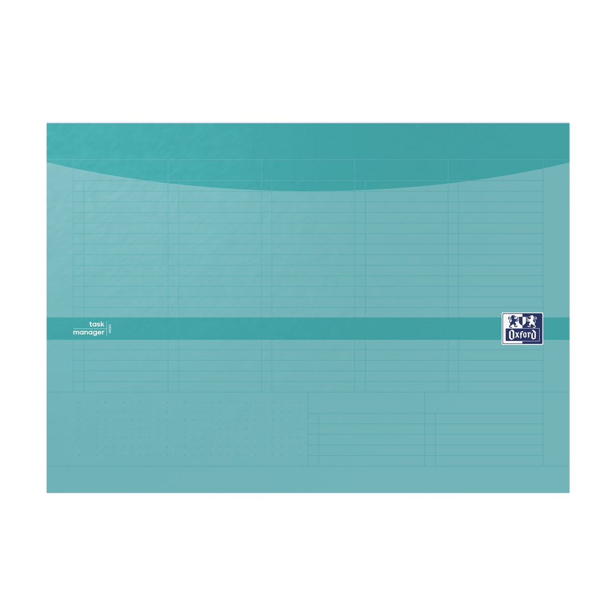 Oxford Task Manager Wochenplaner, A4, 60 Blatt, Aqua-Notizbuch für Aufgaben