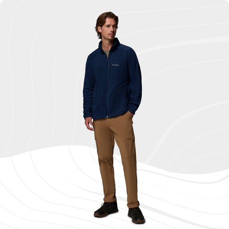 Columbia Fast Trek™ II Fleecepullover mit durchgehendem Reißverschluss – Fleecepullover mit durchgehendem Reißverschluss – Fleecejacke Herren – Blau – Größe XL
