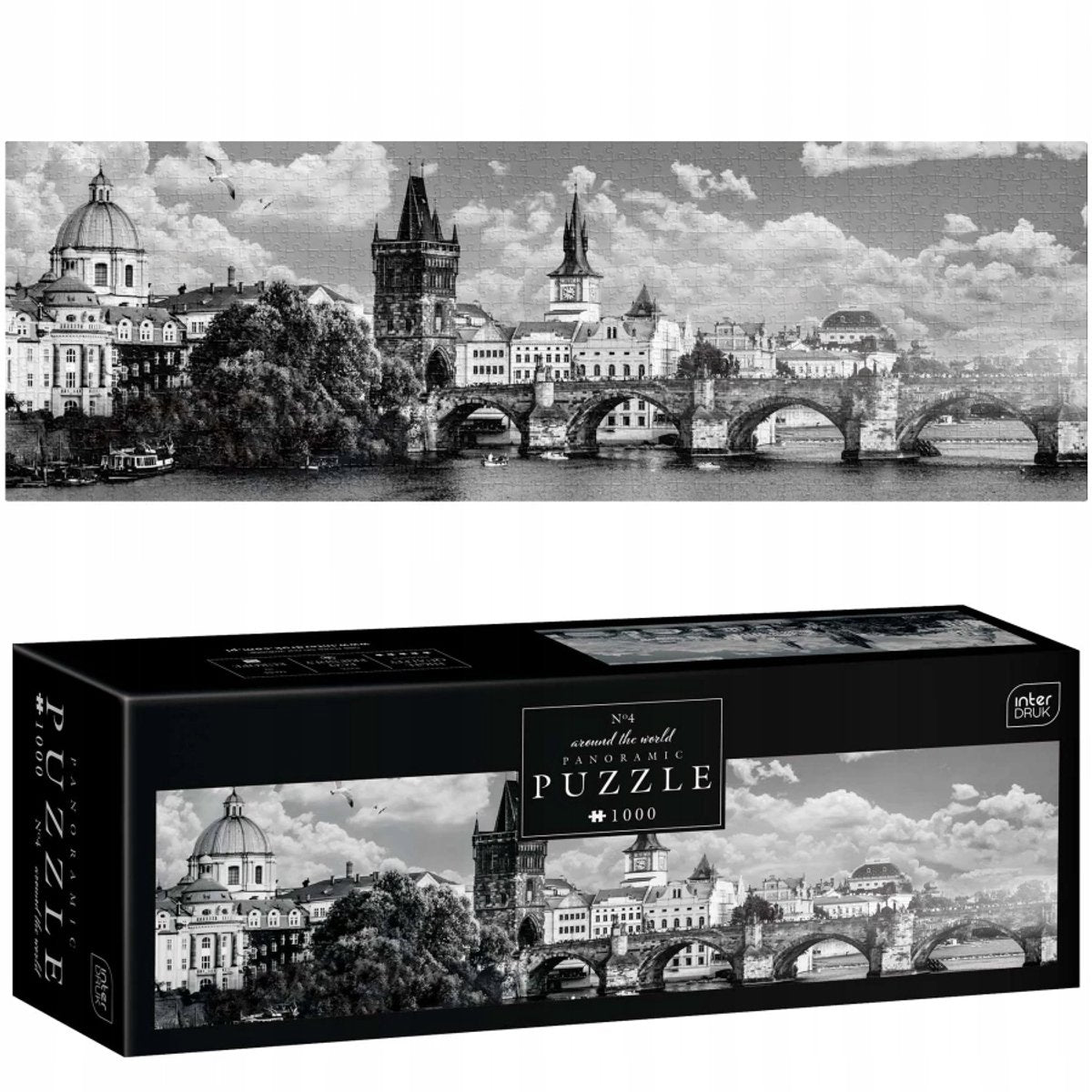 Geronimo games puzzle - 1000 stukjes - interdruk panoramische puzzel 1000 stukjes praag brug -