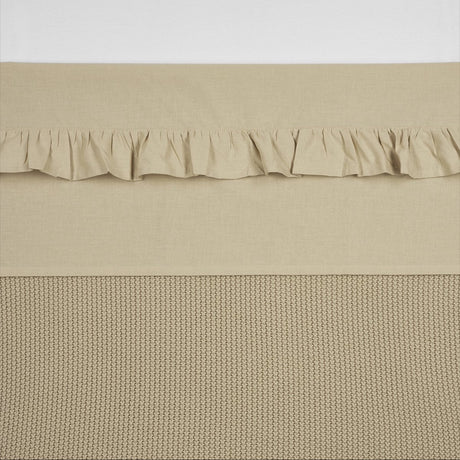 Meyco baby ruffle ledikant laken - sand - 100x150cm - 0.3 tog