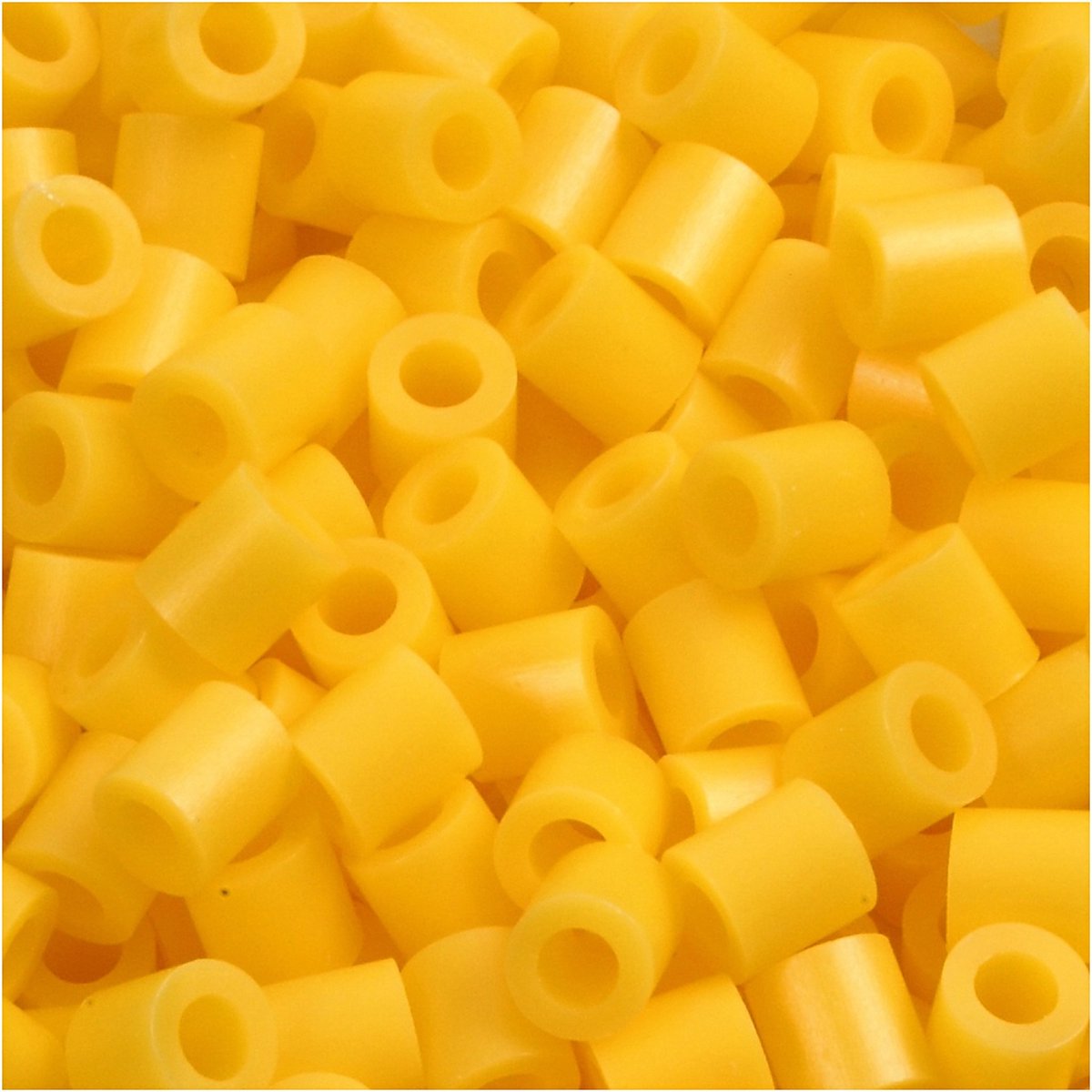 Nabbi Fotoperlen, Größe 5x5 mm, Lochgröße 2,5 mm, mittel, gelb (14), 6000 Stück 1 Box