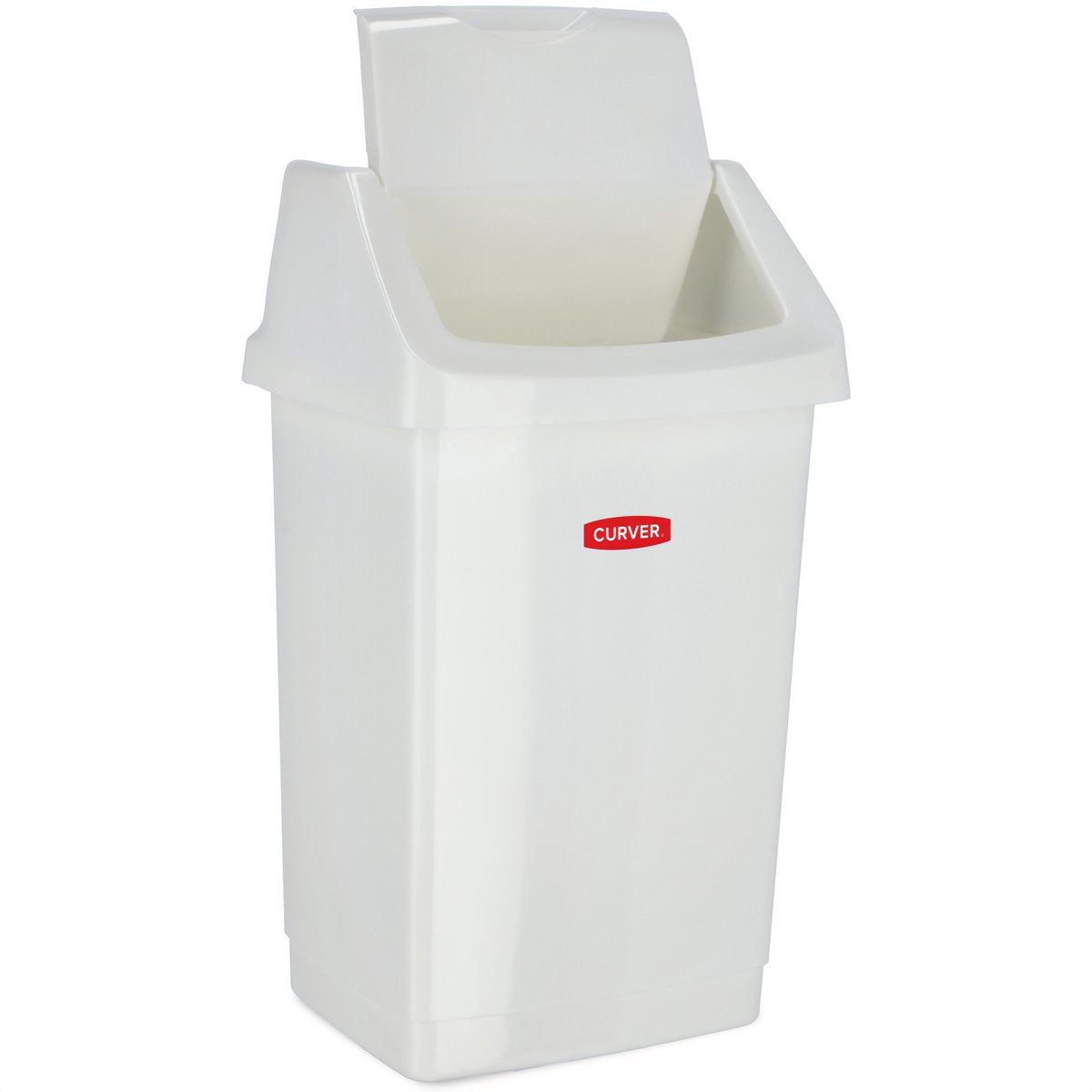Curver Mülleimer „click-it“ 25l, Kunststoff, weiß, 32,5 x 26,5 x 50,5 cm