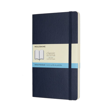 Klassisches Moleskine-Notizbuch – groß – Softcover – gepunktet – Saphirblau