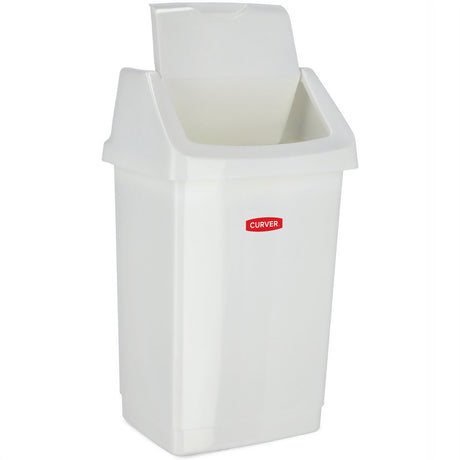 Curver Mülleimer „click-it“ 25l, Kunststoff, weiß, 32,5 x 26,5 x 50,5 cm
