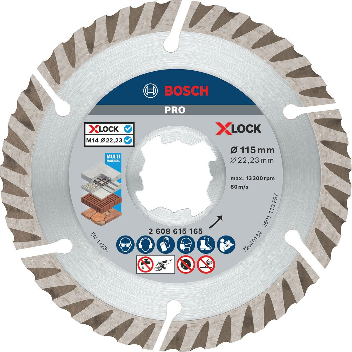 Bosch Zubehör 2608615165 Diamant-Trennscheibe Durchmesser 115 mm 1 Stück