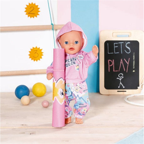 Baby born kleines Kindergarten-Fitness-Outfit – Puppenkleidung 36 cm
