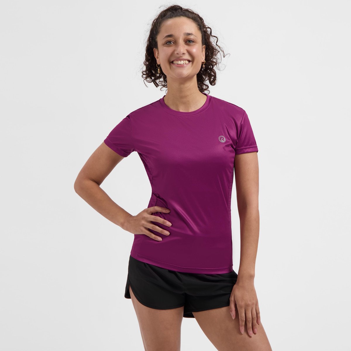 Rogelli core hardloopshirt dames - korte mouwen - kersenrood - xxl
