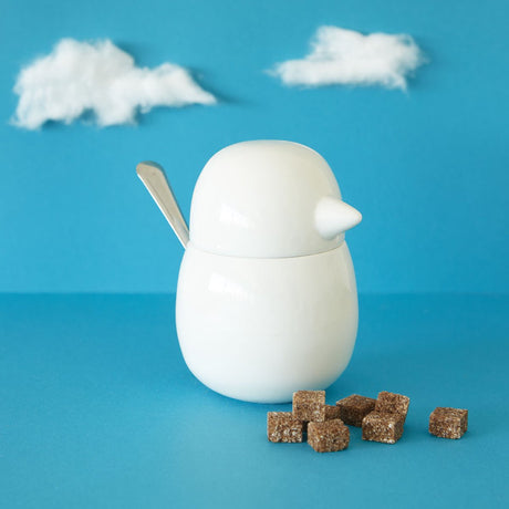 Balvi Zuckerdose Vogel Birdie aus weißem Porzellan
