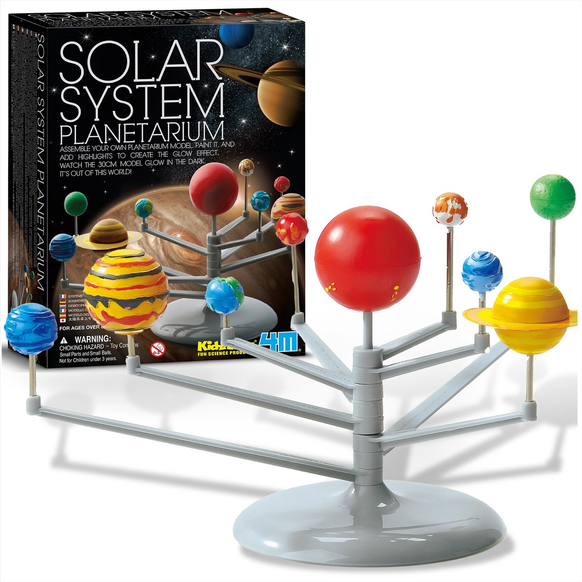 4 m Basteln – Bauen und bemalen Sie Ihr Sonnensystem-Mobil – Wissenschaft und Spiele – Baukasten – Kidzlabs – 8+
