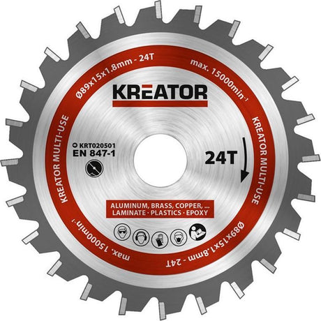 Kreator krt020501 universeel zaagblad 89 mm - 24t