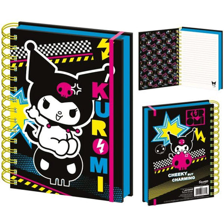 Markenloses A5-Notizbuch mit Spiralbindung „Hello Kitty Kuromi“ (Punk-Vibes) ohne Marke