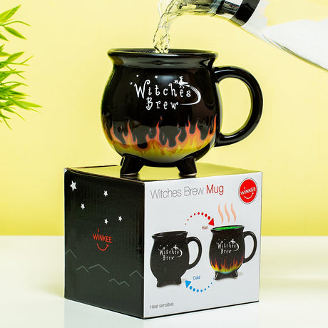 Hitzeempfindlicher Halloween-Becher mit Winkee-Hexenkessel