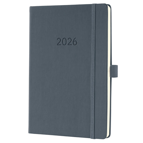 Sigel Wochenplaner 2026 Conceptum – Größe A5 – Dunkelgrau – Hardcover – SI-C2666