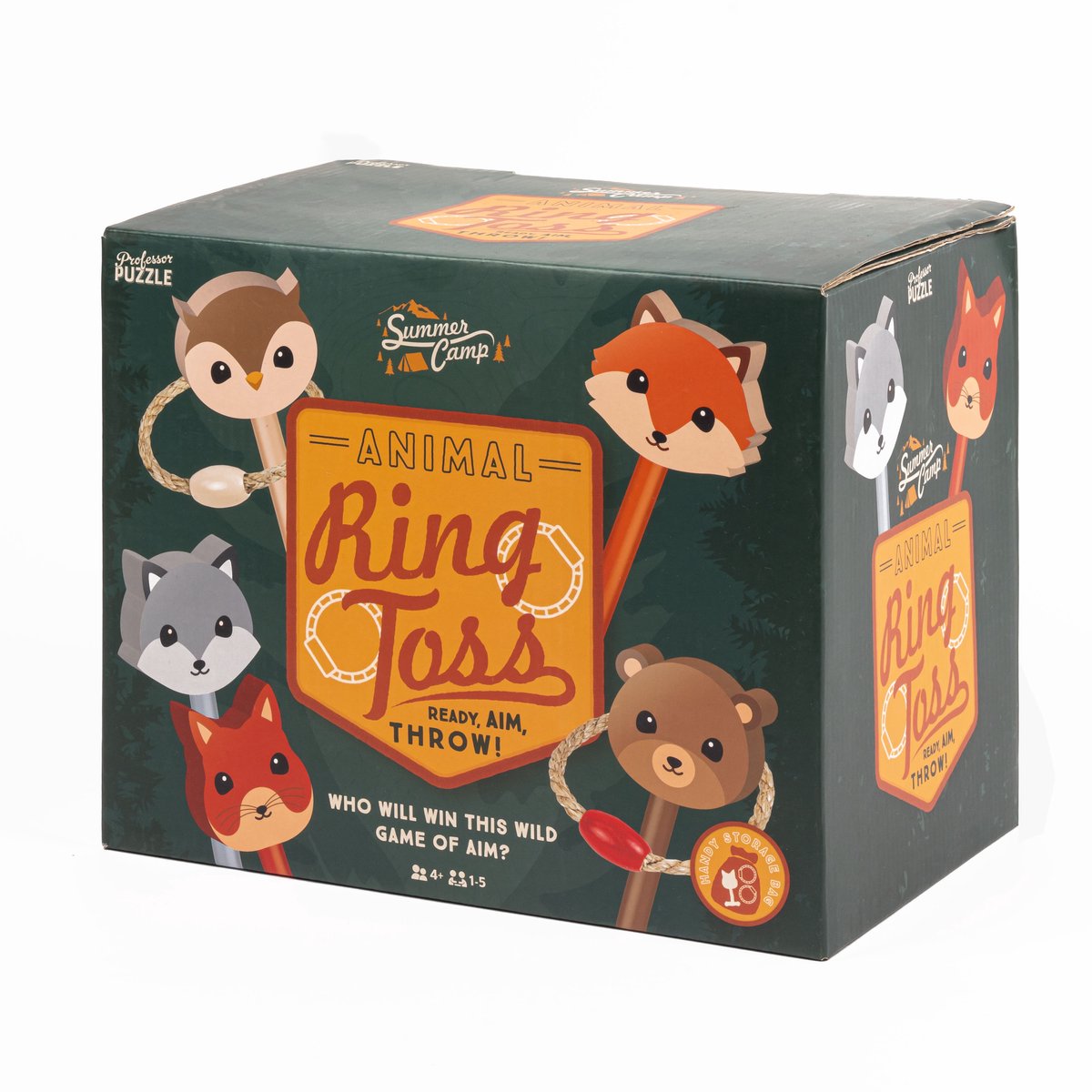 Professor puzzle animal ring toss - bordspel - engelstalig -