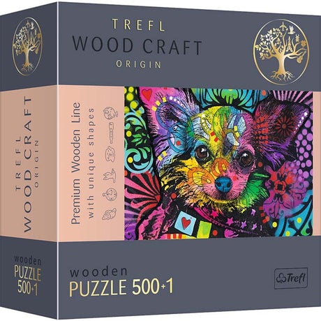 Trefl Puzzle bunter Welpe 500 Teile Pappe.