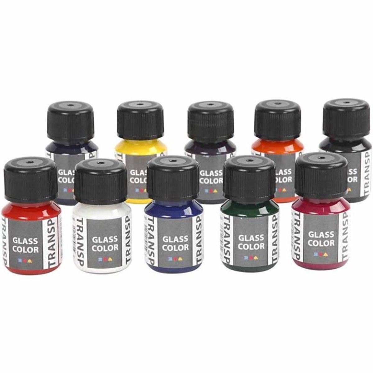 Creativ Company Glasfarbe transparente Glasfarbe, 10 x 30 ml