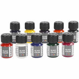 Creativ Company Glasfarbe transparente Glasfarbe, 10 x 30 ml