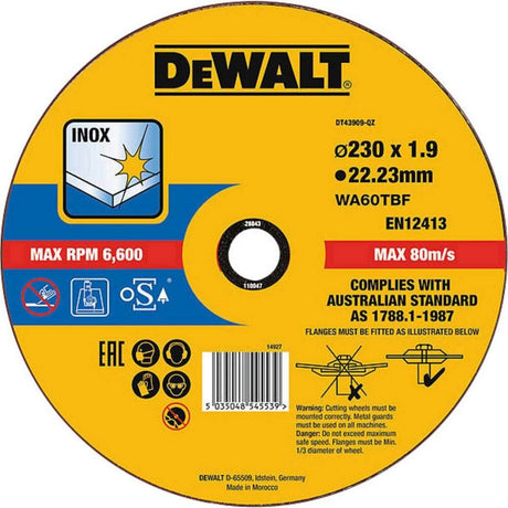 Dewalt dt43909 Trennscheibe Edelstahl 230 mm
