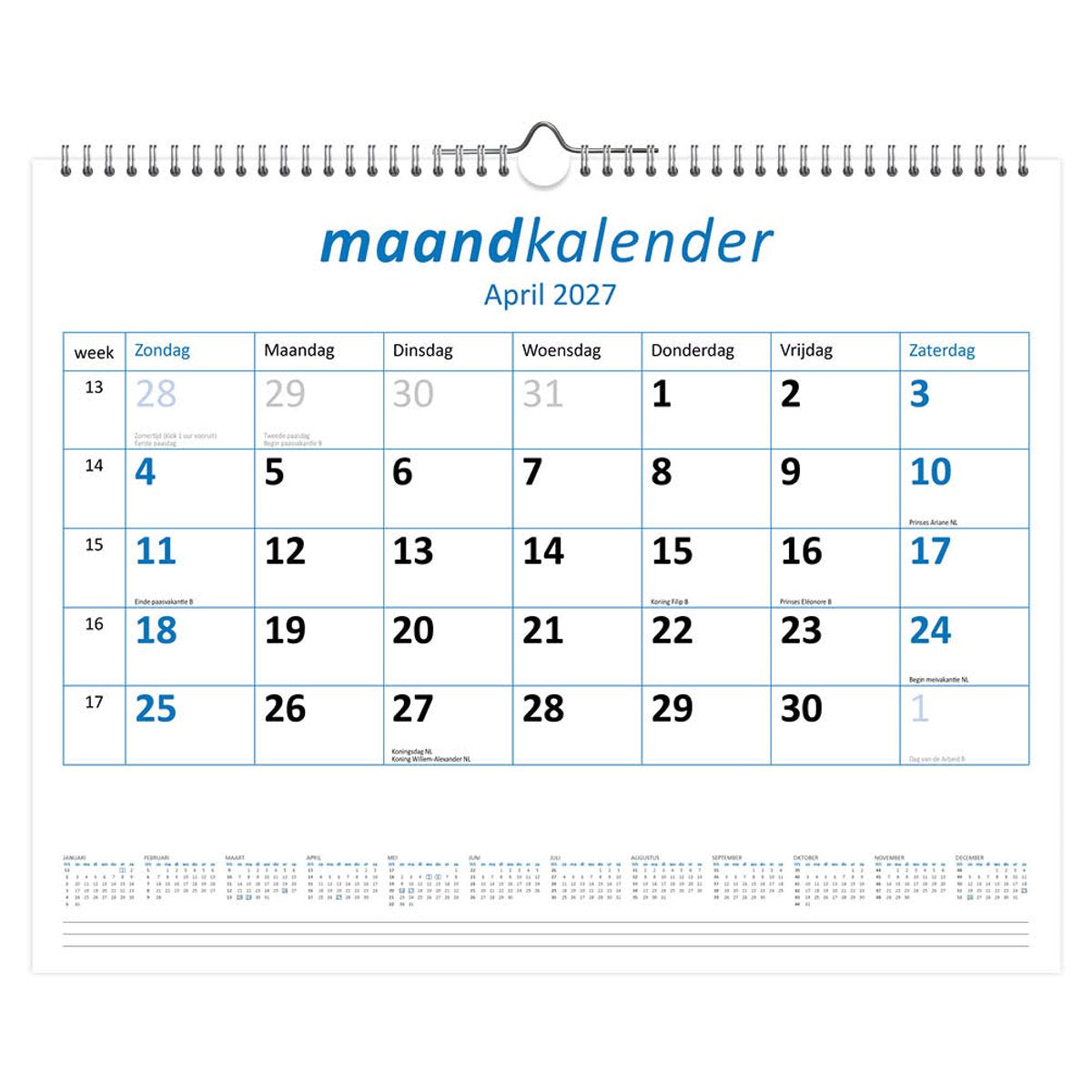 Comello maandkalender breed 2027
