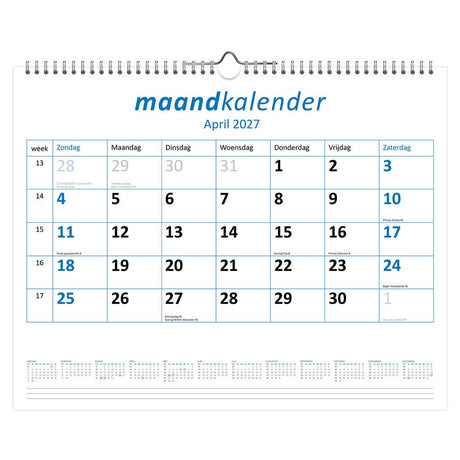 Comello maandkalender breed 2027