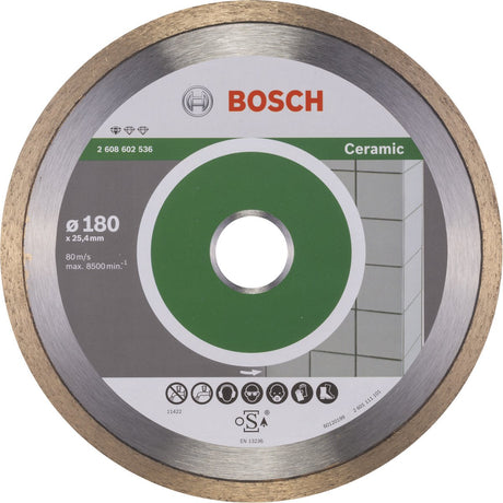 Bosch - Diamanttrennscheibe Standard für Keramik 180 x 25,40 x 1,6 x 7 mm