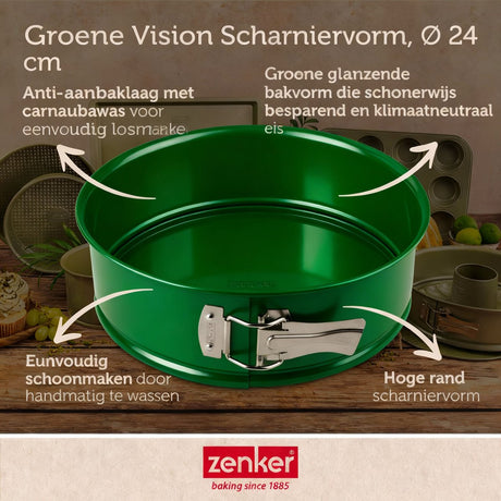 Zenker Springform mit Scharnier 24 cm grün vision